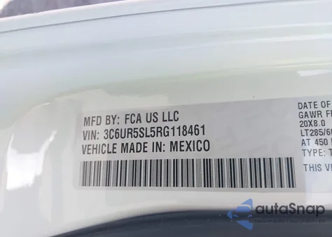 2024 Ram 2500 Limited 4X4 6'4 Box from USA, damaged, VIN 3C6UR5SL5RG118461